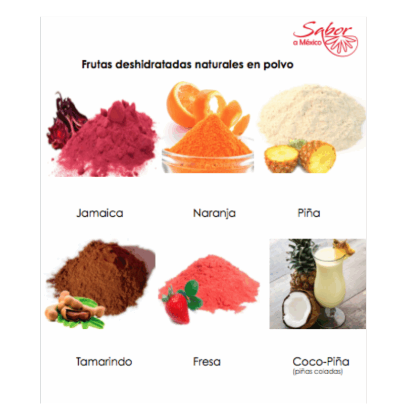 Frutas y Vegetales deshidratados en polvo